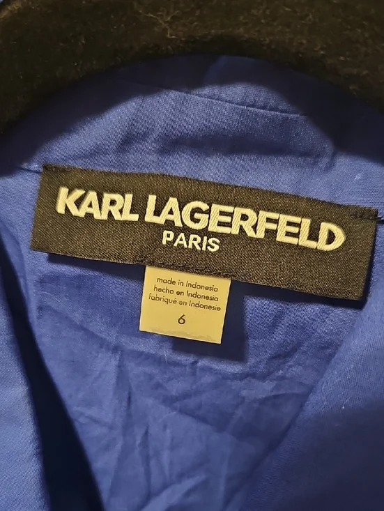 Karl Lagerfeld Paris Belted Trench Style Midi Dress Size 6 - Picture 9 of 11